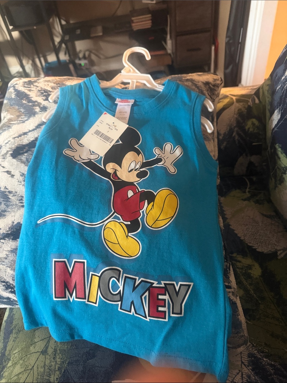 Disney Teal Tank Top with Vintage Mickey Graphic